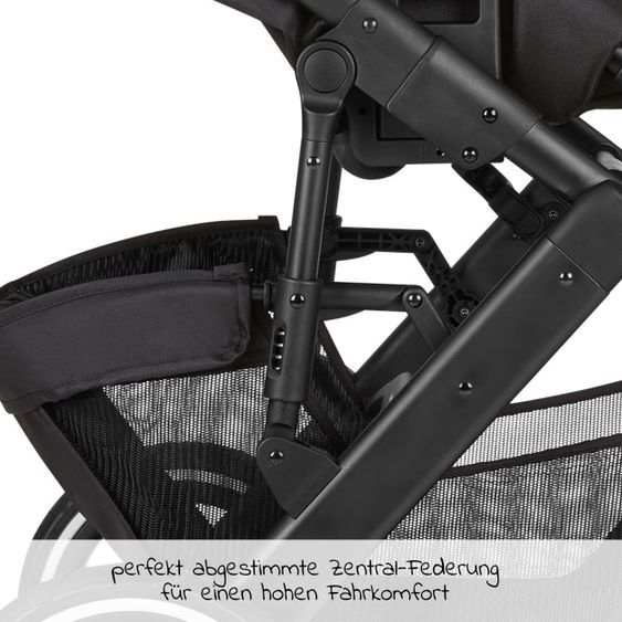 ABC Design 3in1 Kinderwagen-Set Salsa 4 Air - inkl. Babywanne, Autositz Tulip, Sportsitz und Zubehörpaket - Classic Edition - Ink