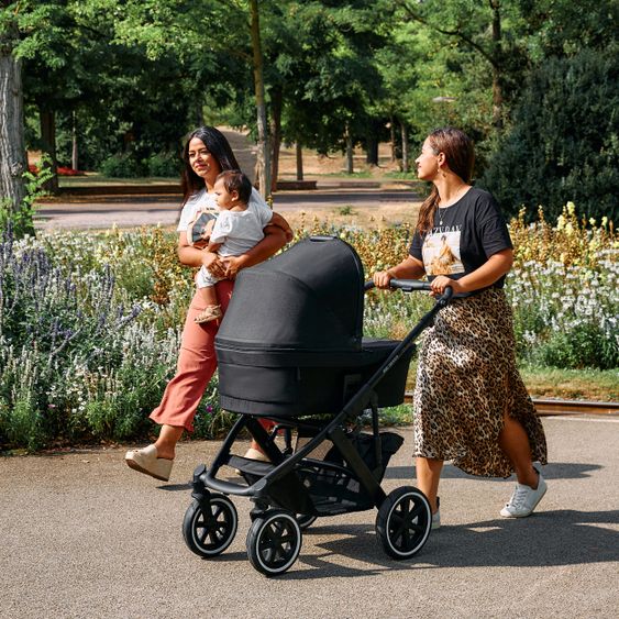 ABC Design 3in1 Kinderwagen-Set Salsa 4 Air - inkl. Babywanne, Autositz Tulip, Sportsitz und Zubehörpaket - Classic Edition - Ink