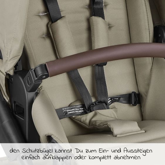 ABC Design 3in1 Kinderwagen-Set Salsa 4 Air - inkl. Babywanne, Autositz Tulip, Sportsitz und Zubehörpaket - Classic Edition - Reed