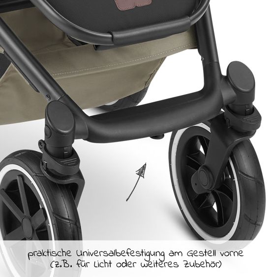 ABC Design 3in1 Kinderwagen-Set Salsa 4 Air - inkl. Babywanne, Autositz Tulip, Sportsitz und Zubehörpaket - Classic Edition - Reed