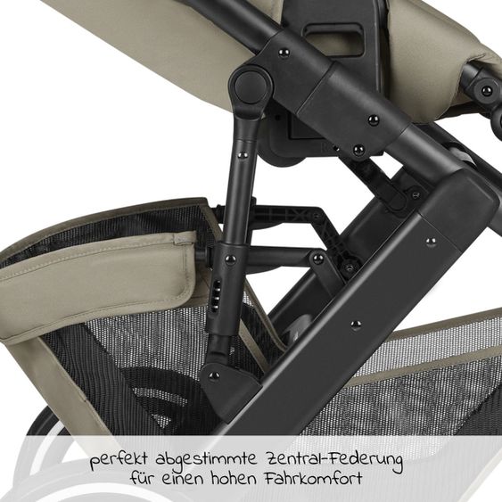 ABC Design 3in1 Kinderwagen-Set Salsa 4 Air - inkl. Babywanne, Autositz Tulip, Sportsitz und Zubehörpaket - Classic Edition - Reed
