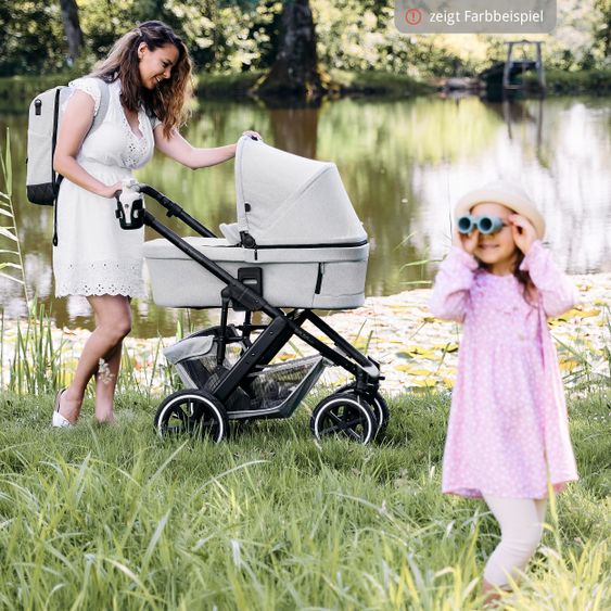 ABC Design 3in1 Kinderwagen-Set Salsa 4 Air - inkl. Babywanne, Autositz Tulip, Sportsitz und Zubehörpaket - Classic Edition - Reed