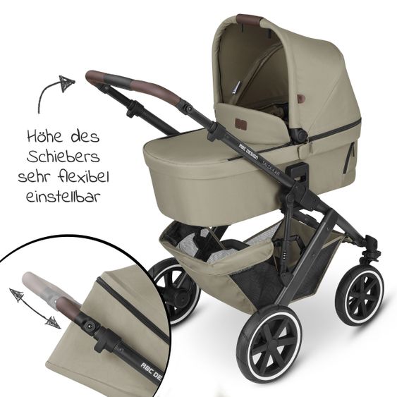 ABC Design 3in1 Kinderwagen-Set Salsa 4 Air - inkl. Babywanne, Autositz Tulip, Sportsitz und Zubehörpaket - Classic Edition - Reed