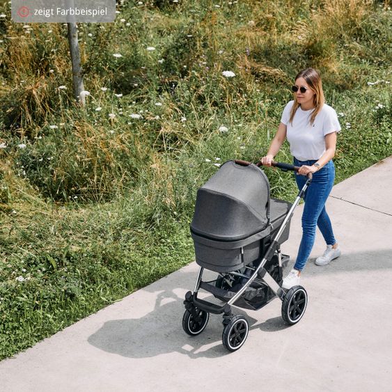 ABC Design 3in1 Kinderwagen-Set Salsa 4 Air - inkl. Babywanne, Autositz Tulip, Sportsitz und Zubehörpaket - Diamond Edition - Asphalt