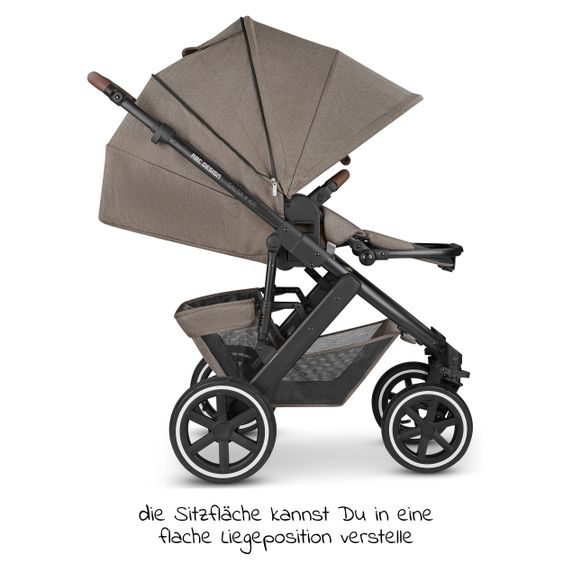 ABC Design 3in1 Kinderwagen-Set Salsa 4 Air - inkl. Babywanne, Autositz Tulip, Sportsitz und Zubehörpaket - Pure Edition - Nature