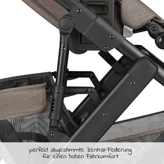 ABC Design 3in1 Kinderwagen-Set Salsa 4 Air - inkl. Babywanne, Autositz Tulip, Sportsitz und Zubehörpaket - Pure Edition - Nature