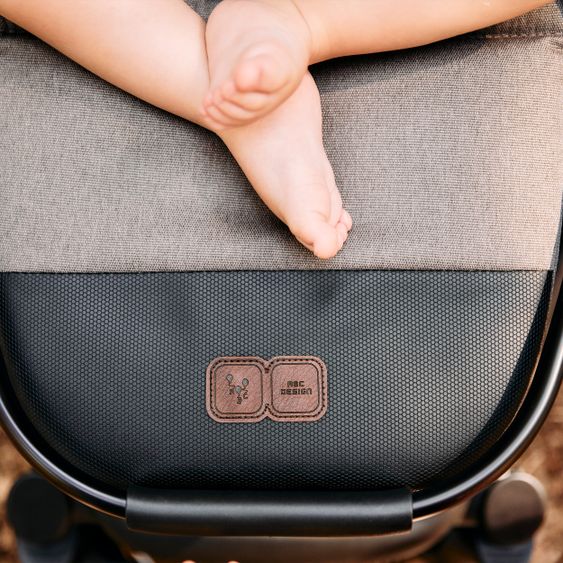 ABC Design 3in1 Kinderwagen-Set Salsa 4 Air - inkl. Babywanne, Autositz Tulip, Sportsitz und Zubehörpaket - Pure Edition - Nature