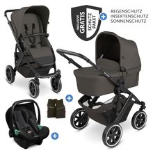 3in1 Kinderwagen-Set Salsa 4 Air - inkl. Babywanne, Babyschale Tulip, Sportsitz mit XXL Zubehörpaket - Cloud