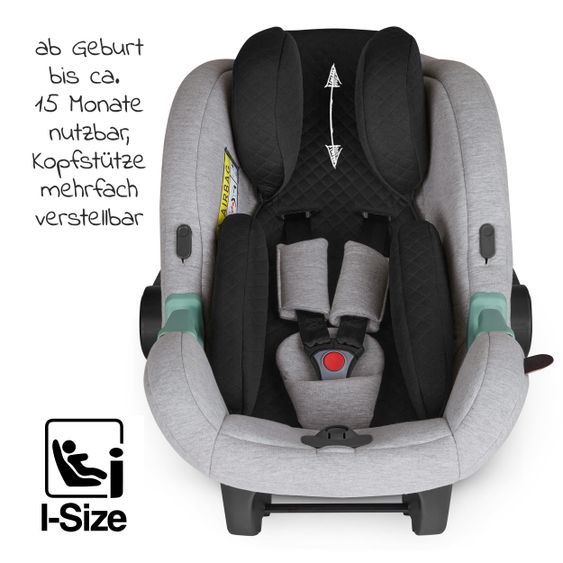 ABC Design 3in1 Kinderwagen-Set Salsa 4 Air - inkl. Babywanne, Tulip, Sportsitz, Wickeltasche & Fußsack - Fashion Edition - Mineral