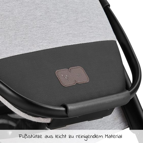 ABC Design 3in1 Kinderwagen-Set Salsa 4 Air - inkl. Babywanne, Tulip, Sportsitz, Wickeltasche & Fußsack - Fashion Edition - Mineral
