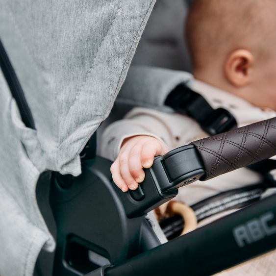 ABC Design 3in1 Kinderwagen-Set Salsa 4 Air - inkl. Babywanne, Tulip, Sportsitz, Wickeltasche & Fußsack - Fashion Edition - Mineral