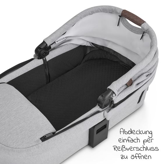 ABC Design 3in1 Kinderwagen-Set Salsa 4 Air - inkl. Babywanne, Tulip, Sportsitz, Wickeltasche & Fußsack - Fashion Edition - Mineral