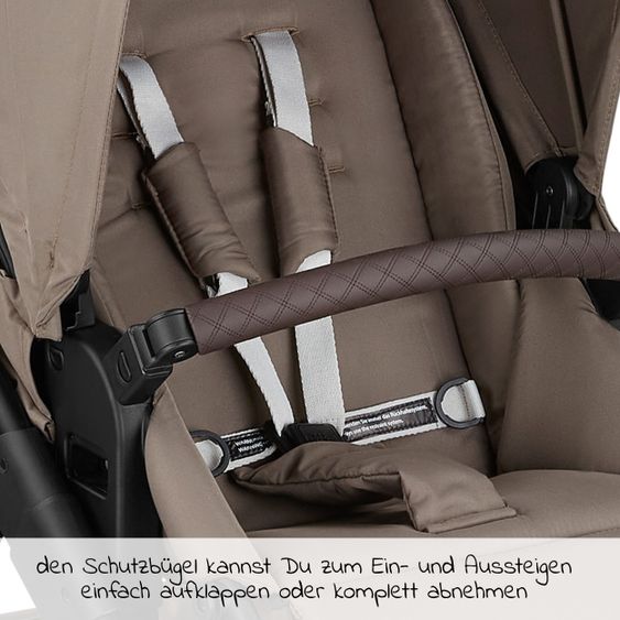 ABC Design 3in1 Kinderwagen-Set Salsa 4 Air Starter Set inkl. Tulip und XXL Zubehörpaket - Pure Edition - Cream