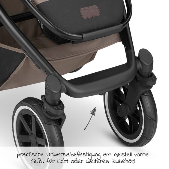ABC Design 3in1 Kinderwagen-Set Salsa 4 Air Starter Set inkl. Tulip und XXL Zubehörpaket - Pure Edition - Cream