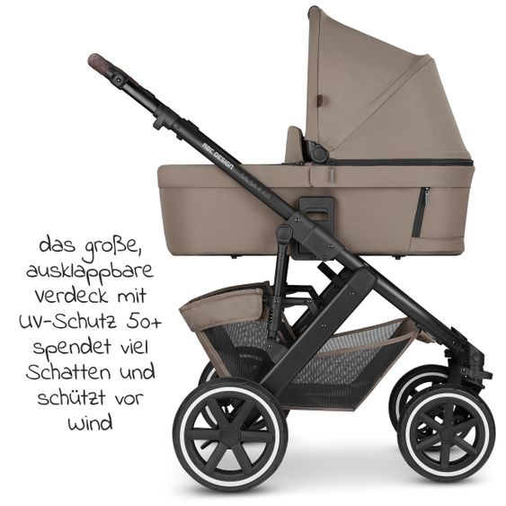 ABC Design 3in1 Kinderwagen-Set Salsa 4 Air Starter Set inkl. Tulip und XXL Zubehörpaket - Pure Edition - Cream