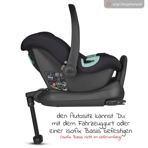 ABC Design 3in1 Kinderwagen-Set Salsa 4 Air Starter Set inkl. Tulip und XXL Zubehörpaket - Pure Edition - Grain Teddy