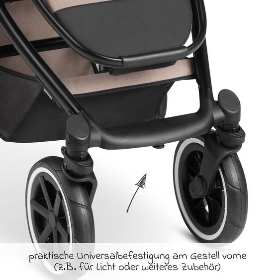 ABC Design 3in1 Kinderwagen-Set Salsa 4 Air Starter Set inkl. Tulip und XXL Zubehörpaket - Pure Edition - Grain Teddy