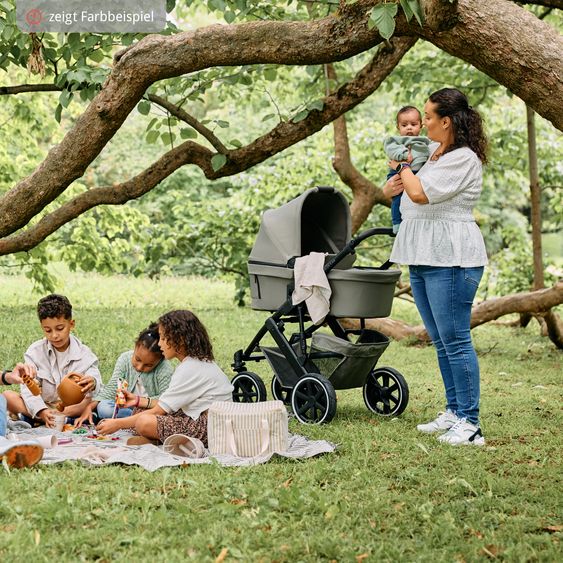 ABC Design 3in1 Kinderwagen-Set Salsa 4 Air Starter Set inkl. Tulip und XXL Zubehörpaket - Pure Edition - Grain Teddy