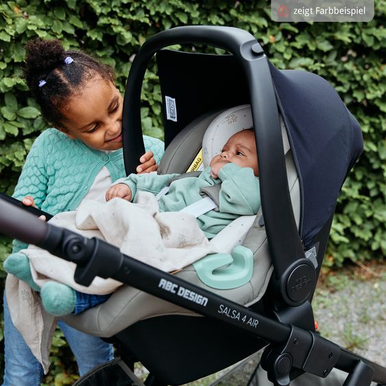 ABC Design 3in1 Kinderwagen-Set Salsa 4 Air Starter Set inkl. Tulip und XXL Zubehörpaket - Pure Edition - Grain Teddy