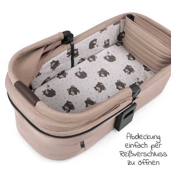 ABC Design 3in1 Kinderwagen-Set Salsa 4 Air Starter Set inkl. Tulip und XXL Zubehörpaket - Pure Edition - Grain Teddy