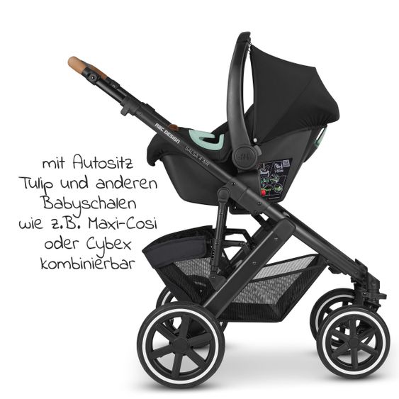 ABC Design 3in1 Kinderwagen-Set Salsa 4 Air Starter Set inkl. Tulip und XXL Zubehörpaket - Pure Edition - Toffee