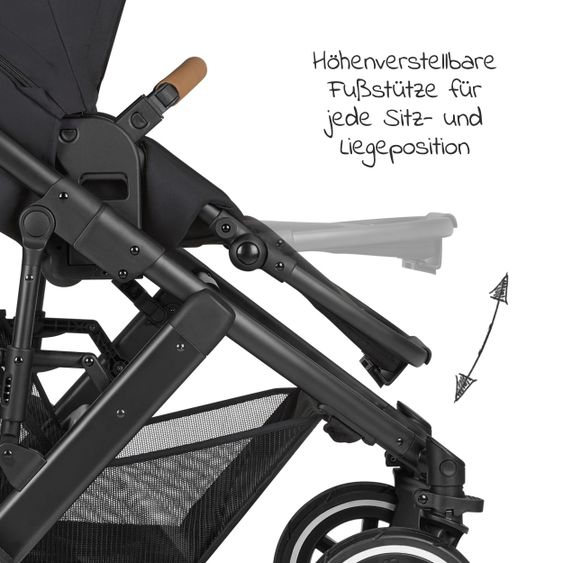 ABC Design 3in1 Kinderwagen-Set Salsa 4 Air Starter Set inkl. Tulip und XXL Zubehörpaket - Pure Edition - Toffee