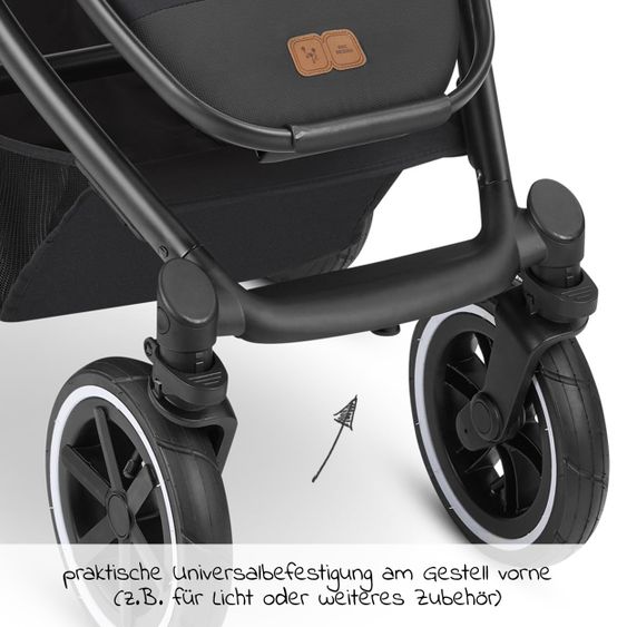 ABC Design 3in1 Kinderwagen-Set Salsa 4 Air Starter Set inkl. Tulip und XXL Zubehörpaket - Pure Edition - Toffee