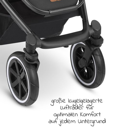 ABC Design 3in1 Kinderwagen-Set Salsa 4 Air Starter Set inkl. Tulip und XXL Zubehörpaket - Pure Edition - Toffee