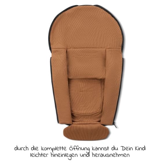 ABC Design 3in1 Kinderwagen-Set Salsa 4 Air Starter Set inkl. Tulip und XXL Zubehörpaket - Pure Edition - Toffee