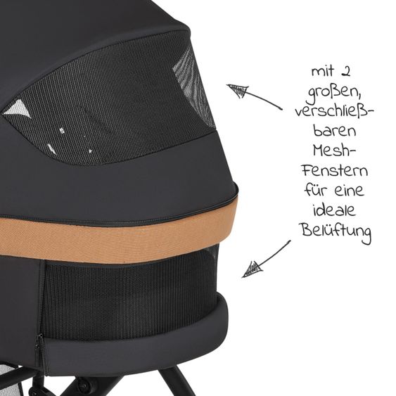 ABC Design 3in1 Kinderwagen-Set Salsa 4 Air Starter Set inkl. Tulip und XXL Zubehörpaket - Pure Edition - Toffee