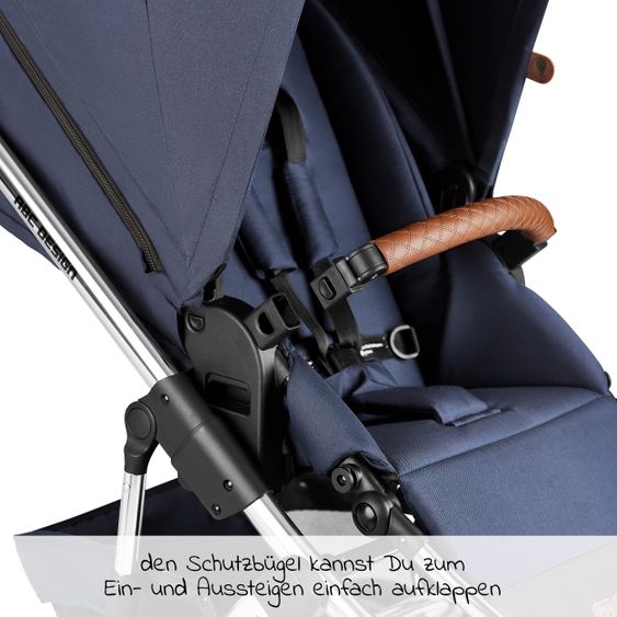 ABC Design 3in1 Kinderwagen-Set Salsa 4 - inkl. Babyschale Tulip & XXL Zubehörpaket - Diamond Edition - Navy