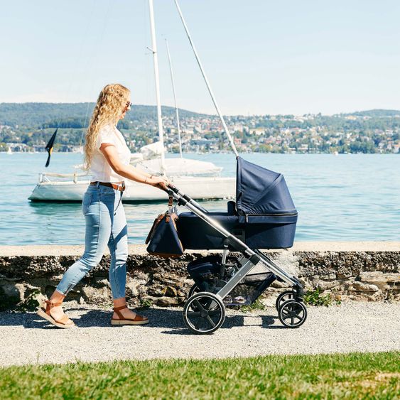 ABC Design 3in1 Kinderwagen-Set Salsa 4 - inkl. Babyschale Tulip & XXL Zubehörpaket - Diamond Edition - Navy
