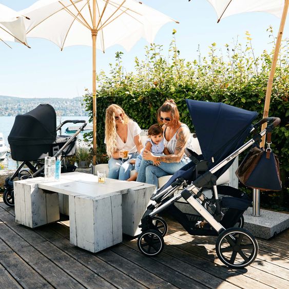 ABC Design 3in1 Kinderwagen-Set Salsa 4 - inkl. Babyschale Tulip & XXL Zubehörpaket - Diamond Edition - Navy