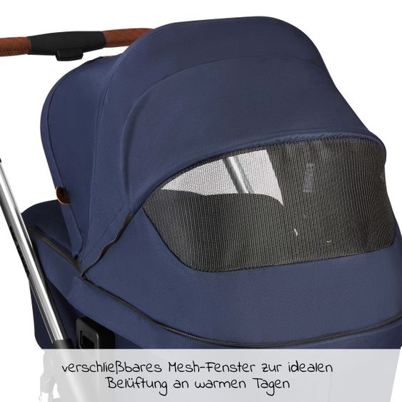 ABC Design 3in1 Kinderwagen-Set Salsa 4 - inkl. Babyschale Tulip & XXL Zubehörpaket - Diamond Edition - Navy