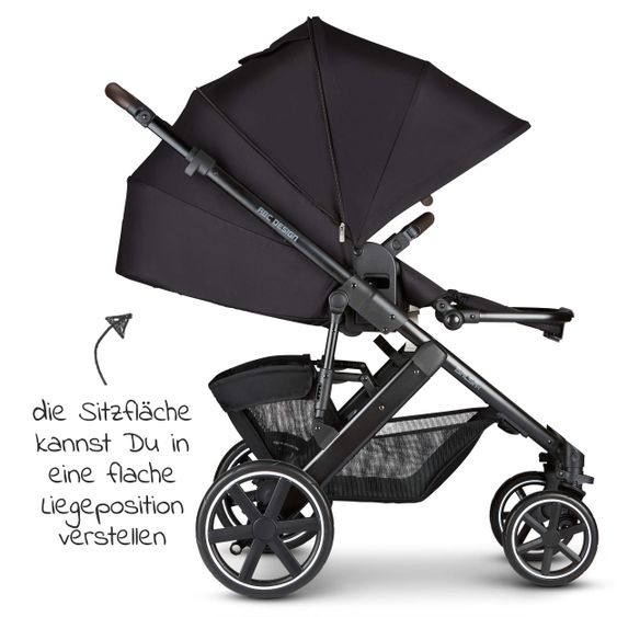 ABC Design 3in1 Stroller Set Salsa 4 - incl. Baby Car Seat Tulip & XXL Accessory Pack - Fashion Edition - Midnight
