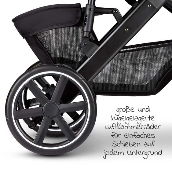 ABC Design 3in1 Stroller Set Salsa 4 - incl. Baby Car Seat Tulip & XXL Accessory Pack - Fashion Edition - Midnight