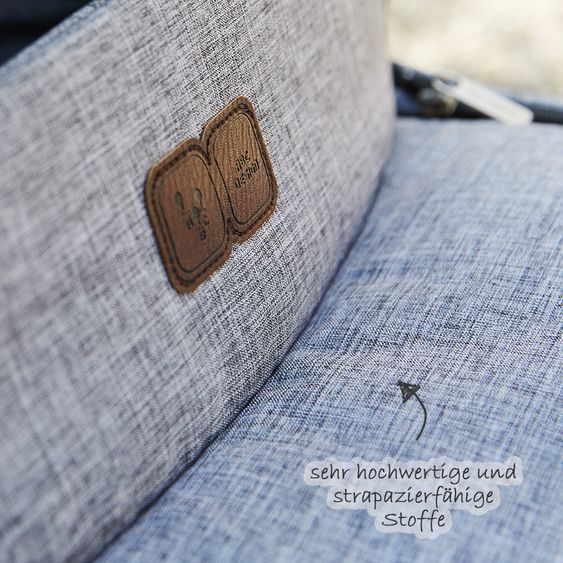 ABC Design Set passeggino 3in1 Salsa 4 - incluso marsupio Tulip e pacchetto accessori XXL - Grigio Grafite