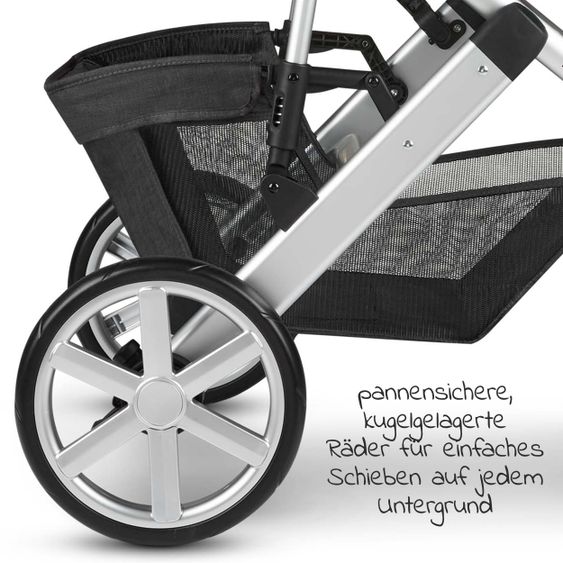ABC Design 3in1 Kinderwagen-Set Salsa 4 - inkl. Babyschale Tulip & XXL Zubehörpaket - Piano