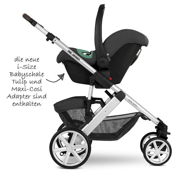 ABC Design 3in1 Kinderwagen-Set Salsa 4 - inkl. Babyschale, Wickeltasche & Fußsack - Fashion Edition - Fox