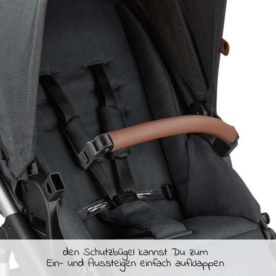 ABC Design 3in1 Kinderwagen-Set Salsa 4 - inkl. Babywanne, Babyschale Tulip, Sportsitz und Zubehörpaket - Storm