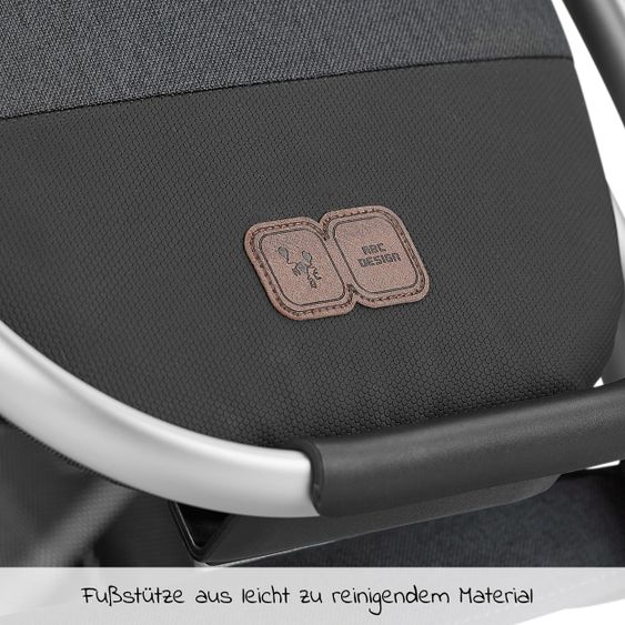 ABC Design 3in1 Kinderwagen-Set Salsa 4 - inkl. Babywanne, Babyschale Tulip, Sportsitz und Zubehörpaket - Storm