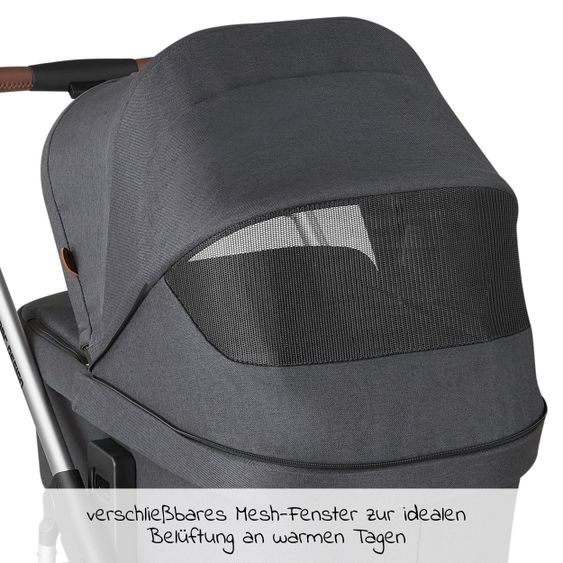 ABC Design 3in1 Kinderwagen-Set Salsa 4 - inkl. Babywanne, Babyschale Tulip, Sportsitz und Zubehörpaket - Storm