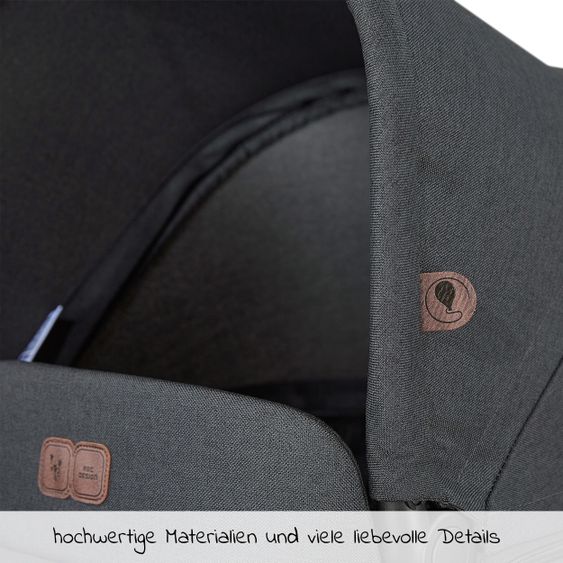 ABC Design 3in1 Kinderwagen-Set Salsa 4 - inkl. Babywanne, Babyschale Tulip, Sportsitz und Zubehörpaket - Storm
