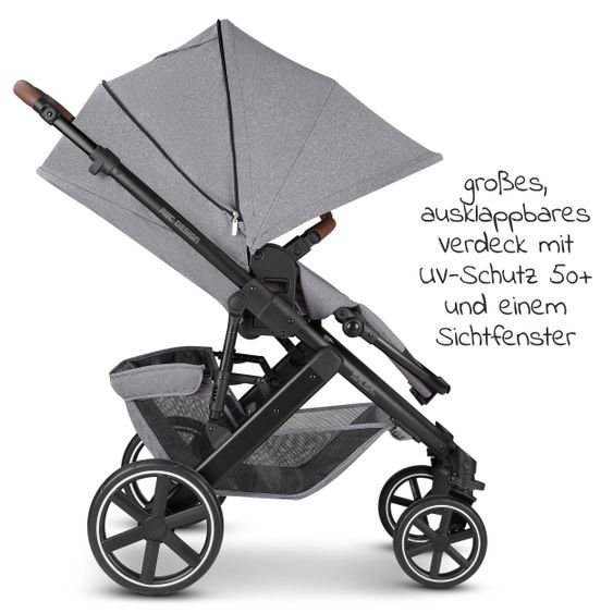 ABC Design 3in1 Kinderwagen-Set Salsa 4 - inkl. Babywanne, Babyschale Tulip, Sportsitz und Zubehörpaket - Tin