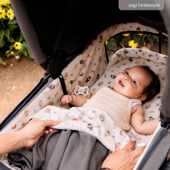 ABC Design 3in1 Kinderwagen-Set Salsa 5 Air - inkl. Babywanne, Autositz Tulip Black, Sportsitz mit XXL Zubehörpaket - Almond