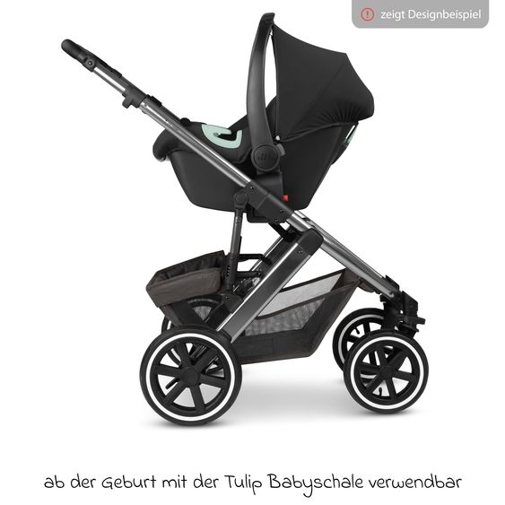 ABC Design 3in1 Kinderwagen-Set Salsa 5 Air - inkl. Babywanne, Autositz Tulip & Sportsitz - Almond / Graphite