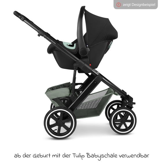 ABC Design 3in1 Kinderwagen-Set Salsa 5 Air - inkl. Babywanne, Autositz Tulip & Sportsitz - Pine / Graphite