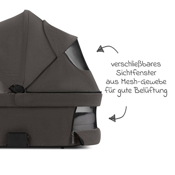 ABC Design 3in1 Kinderwagen-Set Salsa 5 Air - inkl. Babywanne, Babyschale Tulip Bubble, Sportsitz & XXL Zubehörpaket - Almond