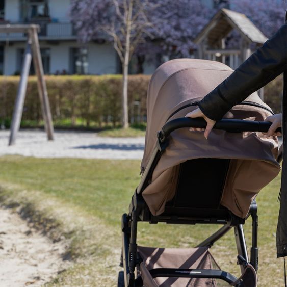 ABC Design 3in1 Kinderwagen-Set Salsa 5 Air - inkl. Babywanne, Babyschale Tulip Graphite, Sportsitz & XXL Zubehörpaket - Dark Beige