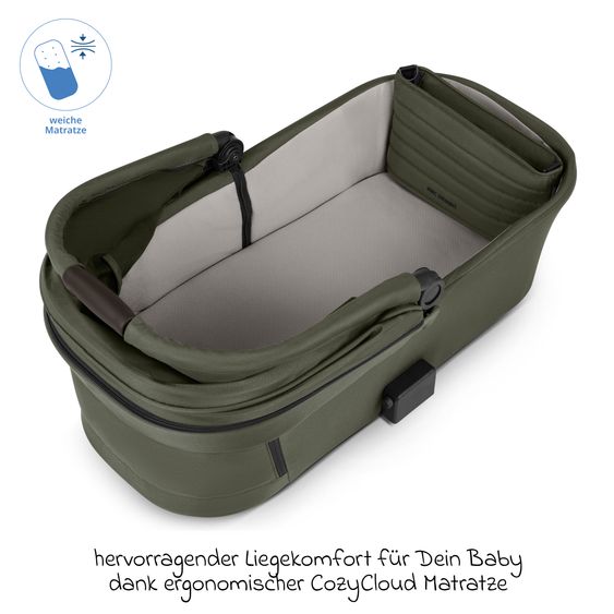 ABC Design 3in1 Kinderwagen-Set Salsa 5 Run - inkl. Babywanne, Autositz Tulip & Sportsitz - Avocado / Bubble
